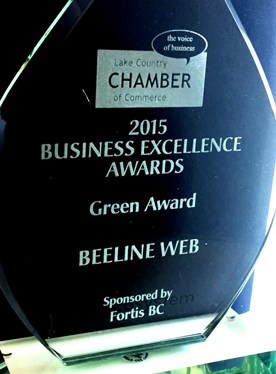 2015 Lake Country Chamber of Commerce Business Excellence award