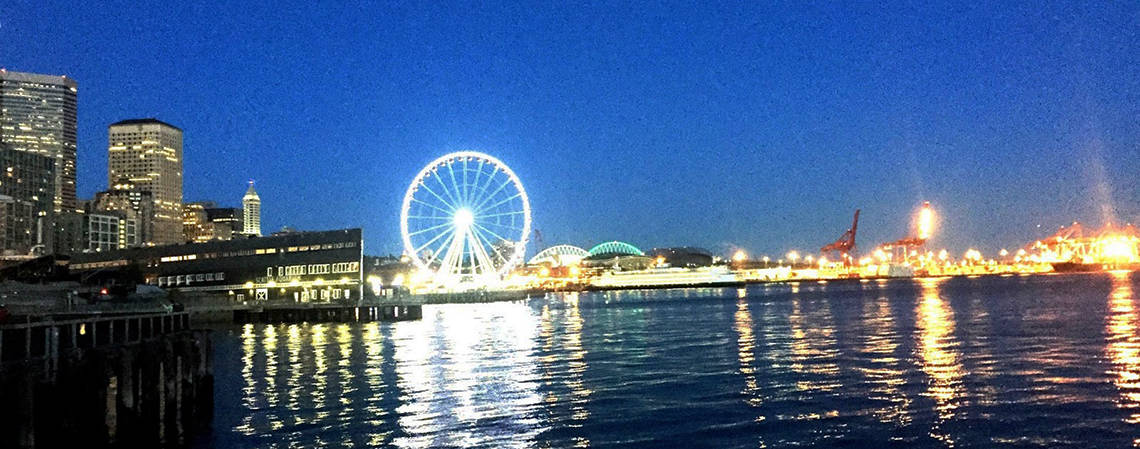 Downtown water view in Seattle